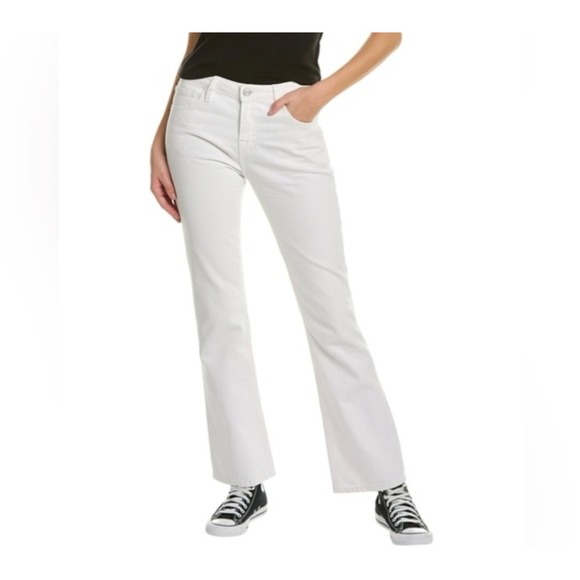Frame Denim Denim - FRAME‎ The Low Boot Jeans White Low Rise Bootcut Denim Womens